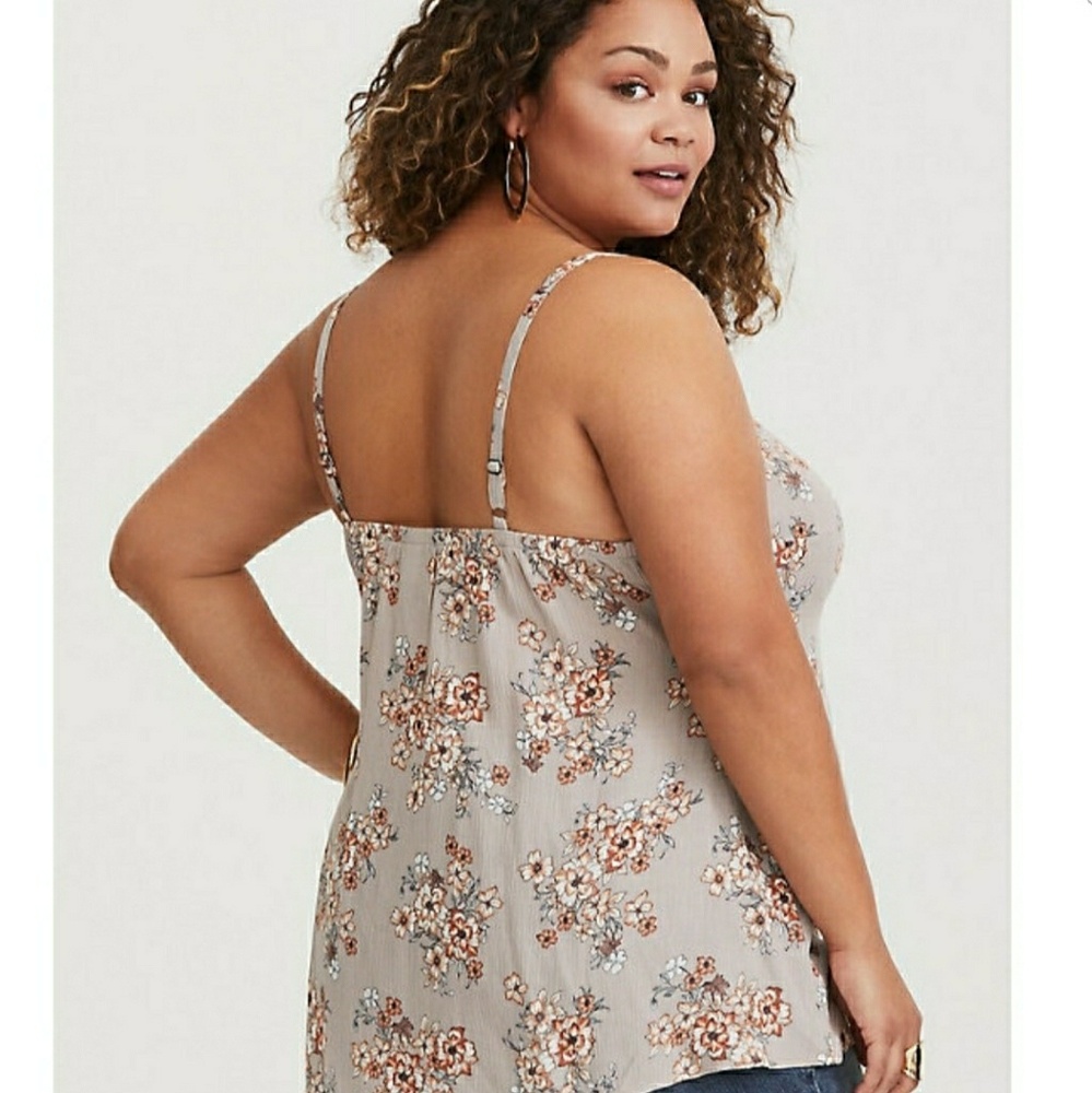 Walnut Floral gauze cami